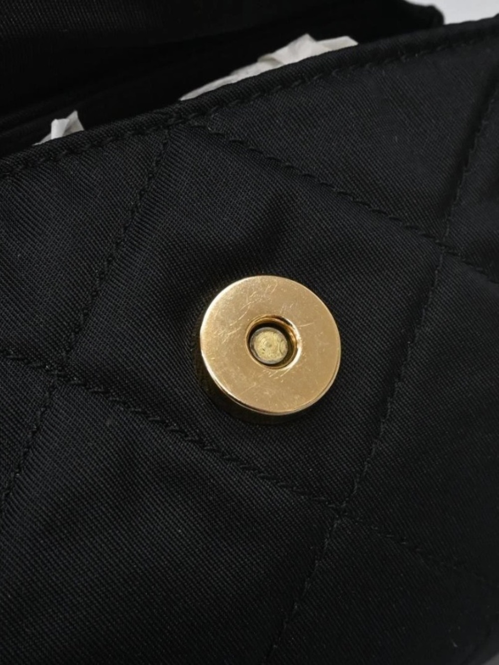 PRADA🌟Black/gold Quilted Nylon shoulder/waist bag or sling bag! - Picture 8 of 15